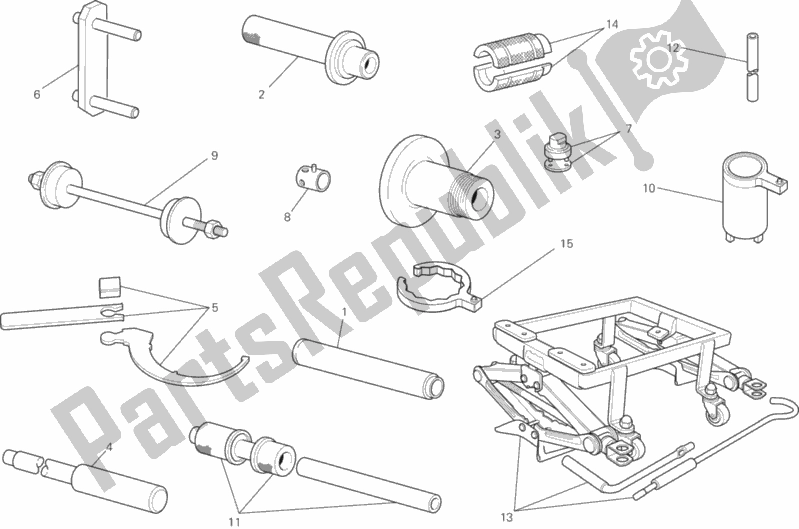 Alle onderdelen voor de 01b - Werkplaatsgereedschap van de Ducati Diavel FL Thailand 1200 2018